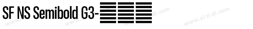 SF NS Semibold G3字体转换
